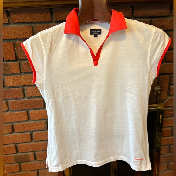 Used once Burberry fine cotton golf shirt size S - Picture 2 of 8